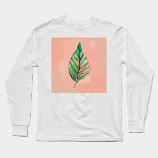 leaf drawing minimalistic Long Sleeve T-Shirt